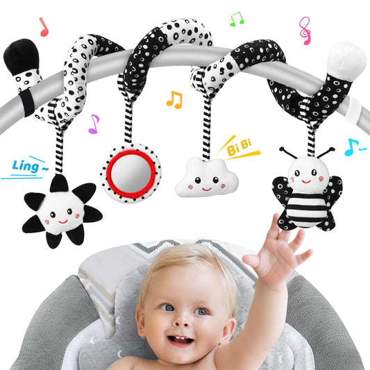 Black & White Sensory Stroller Toy