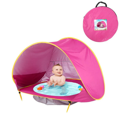 2 IN 1 UPF 50+ Baby beach tent  Waterproof Sun Shelter UV-protecting Sunshelter with Pool Kid Outdoor Sunshade Beach sunshelter