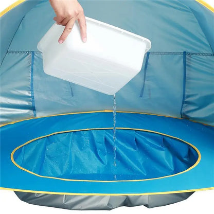 2 IN 1 UPF 50+ Baby beach tent  Waterproof Sun Shelter UV-protecting Sunshelter with Pool Kid Outdoor Sunshade Beach sunshelter