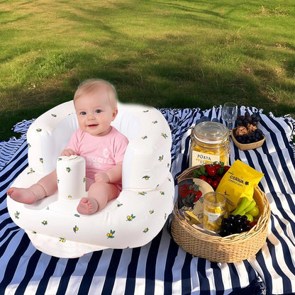 Inflatable Baby Seat for Babies 3-36 Months for Learning to Sit,Feeding,Camping