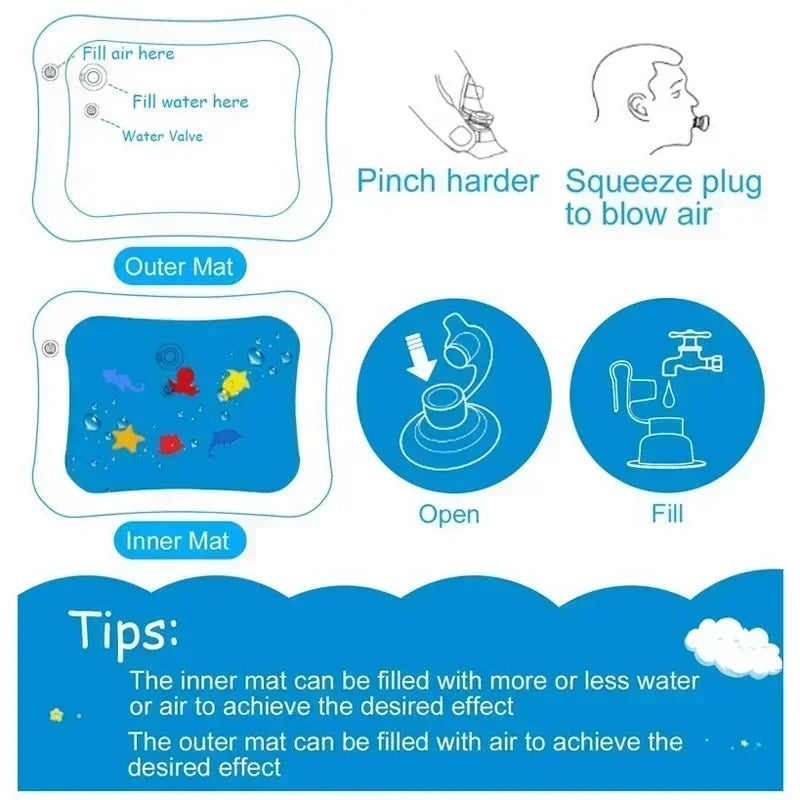 Ryanora Ocean Splash tummy mat