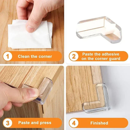 Baby Safety Silicone Kids Proofing Edge Protector Soft Transparent Children Anti Collision Table Corner Edge Protection Cover