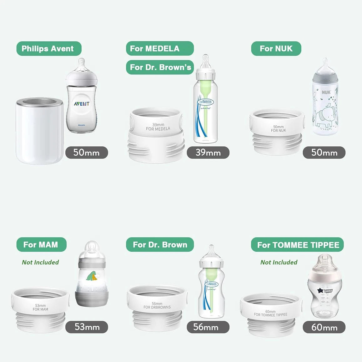 Portable Baby Bottle Warmer, Fast Heating Travel Milk Warmer, 8800mAh Breastmilk  Warmer On The Go with 3 Adapters