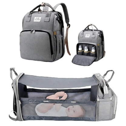 3-in-1 Water Proof Baby Travel Diaper Backpack with USB