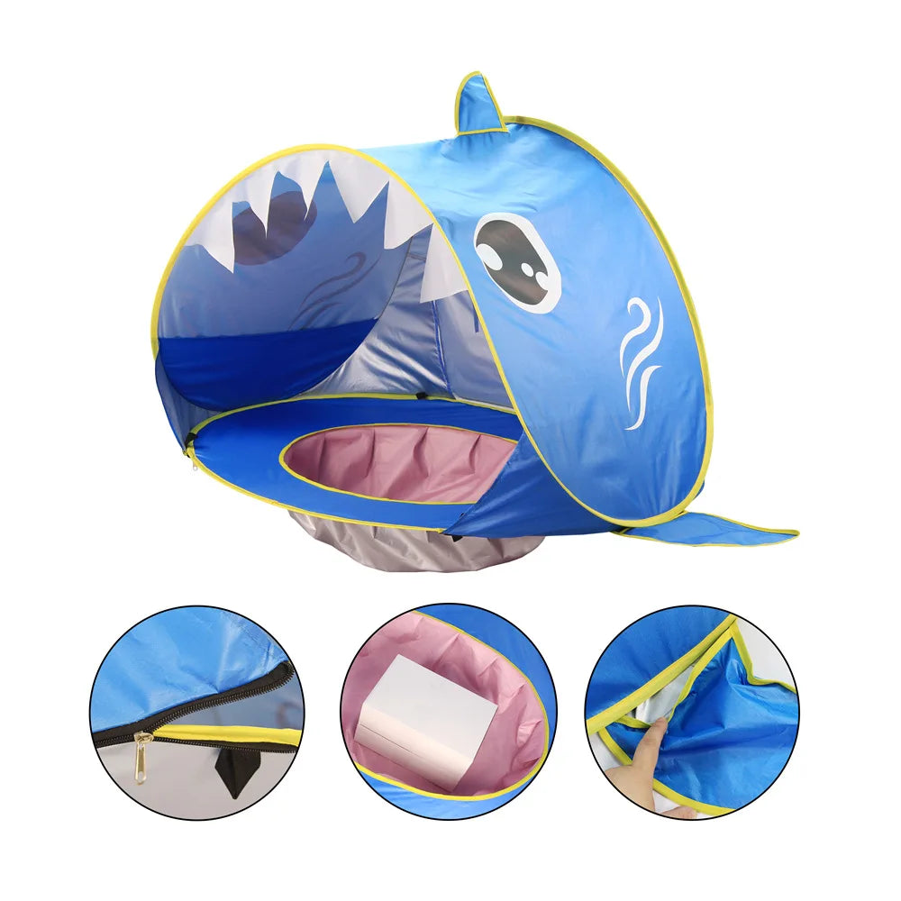 2 IN 1 UPF 50+ Baby beach tent  Waterproof Sun Shelter UV-protecting Sunshelter with Pool Kid Outdoor Sunshade Beach sunshelter
