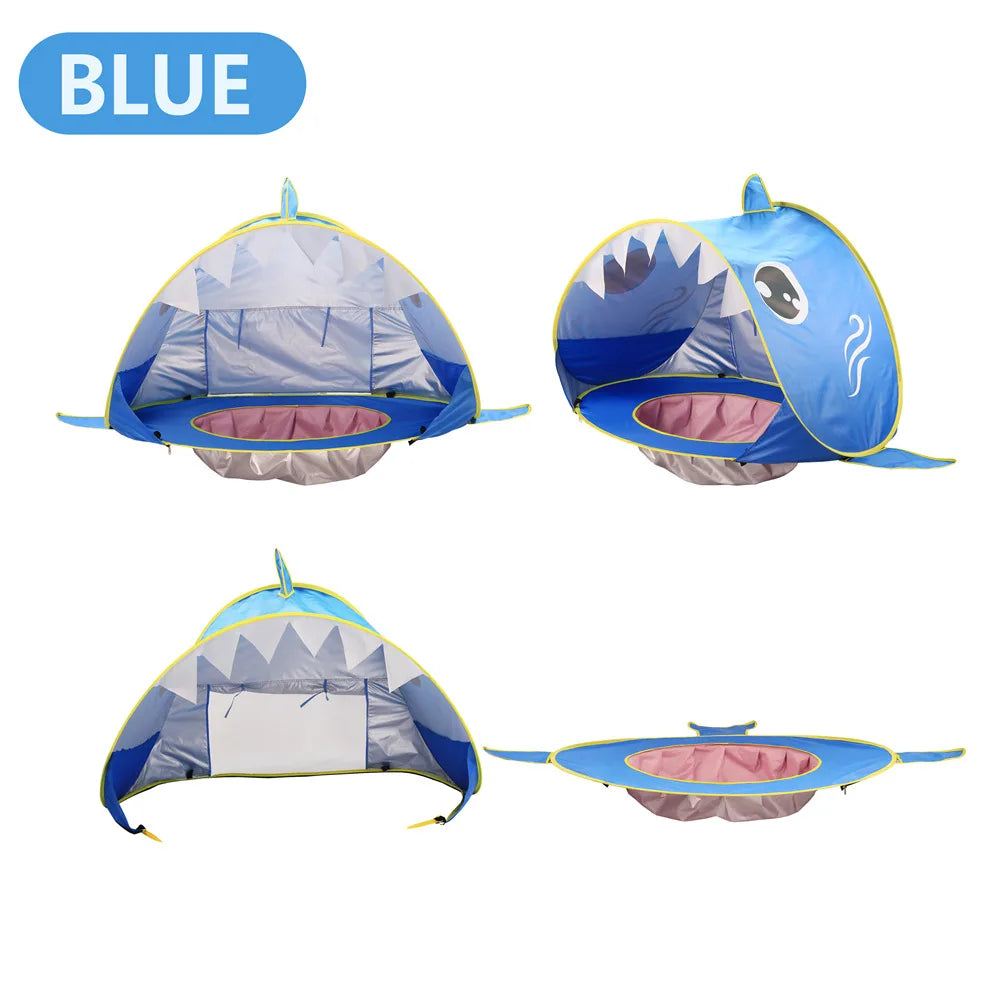 2 IN 1 UPF 50+ Baby beach tent  Waterproof Sun Shelter UV-protecting Sunshelter with Pool Kid Outdoor Sunshade Beach sunshelter