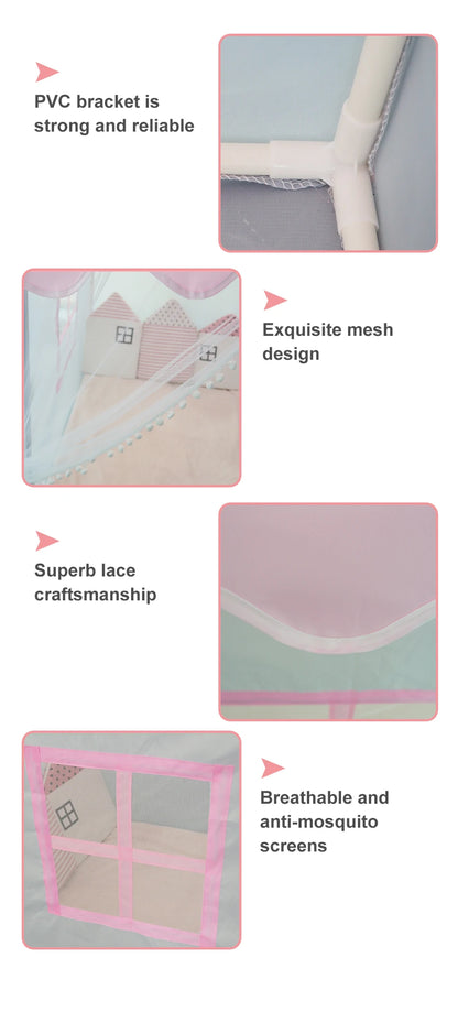 1.35M Large Children Toy Tent  Wigwam Folding Kids Tent Tipi Baby Play House Girls Pink Princess Castle Child Room Decor Gifts
